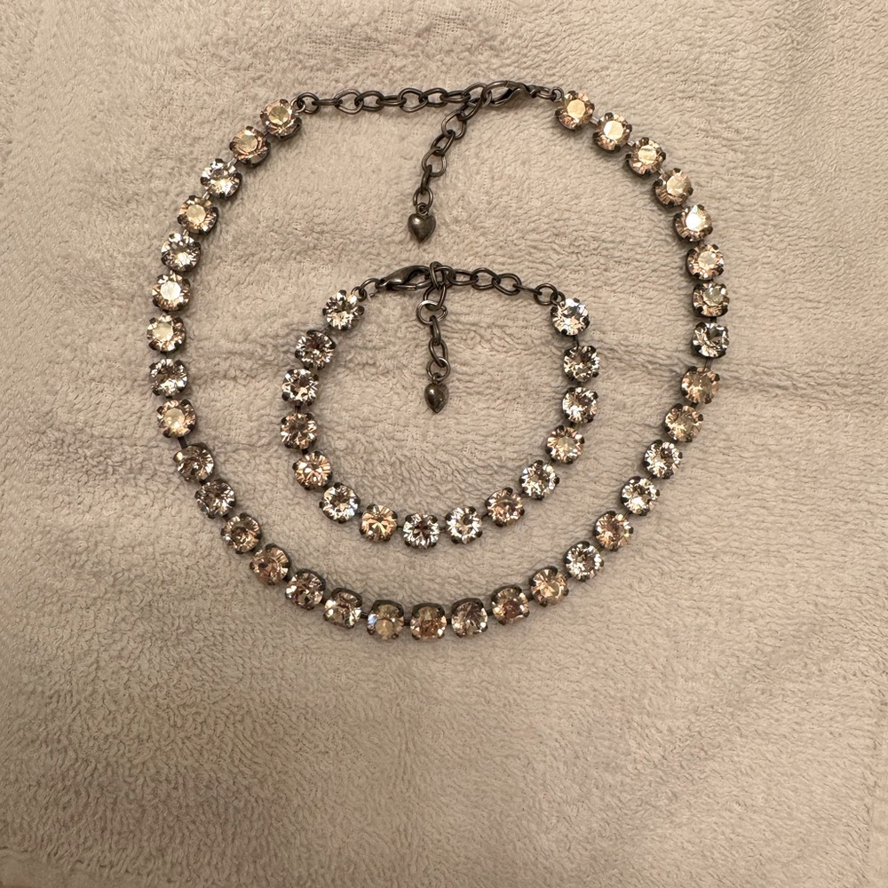 Swarovski crystal necklace and bracelet